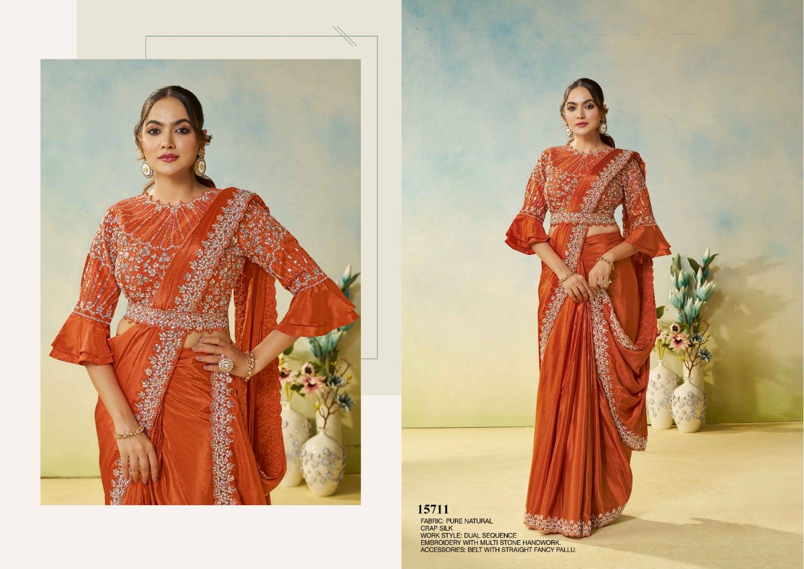 MOHMANTHAN ODYSSEY by Mahotsav 15700 to 15720 Series Indian Traditional Wear & Occasional Stitched Sarees At Wholesale Price